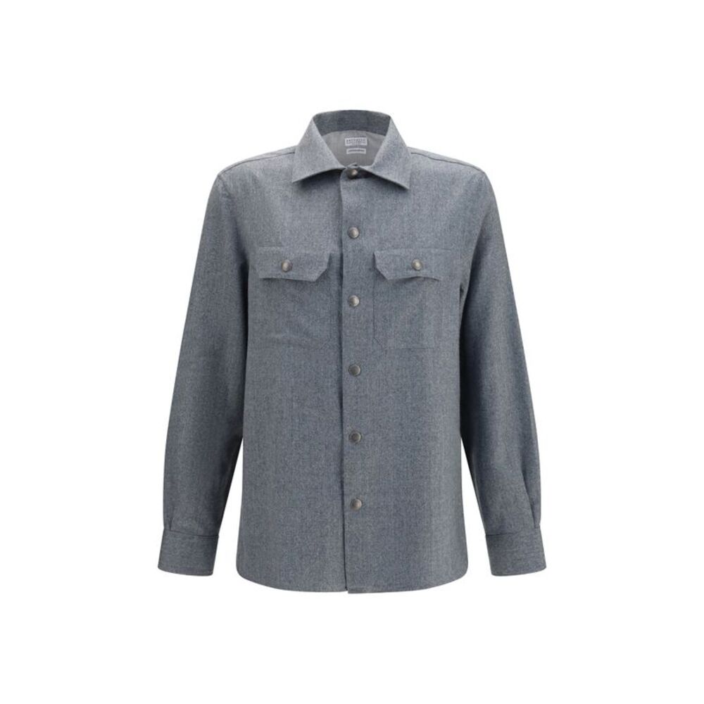 Brunello Cucinelli Men Virgin Wool Shirt